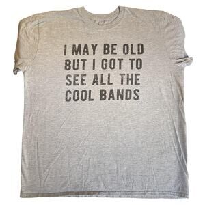 Chummy Tees Men Shirt XL Gray Short Sleeve I Got To See All The Cool Bands